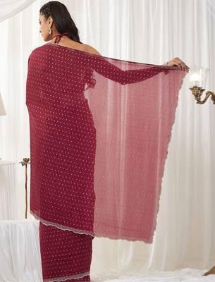 embellished beads and stones silk cotton heavy work fashion saree with blouse  7