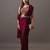 embroidered satin heavy work saree with blouse 