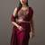 embroidered satin heavy work saree with blouse 
