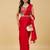 embroidered satin designer saree with blouse 