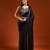 Black embellished embroidered satin designer saree with blouse 
