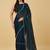 Teal ombre gotta patti satin saree with blouse 