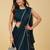 Teal ombre gotta patti satin saree with blouse 