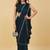 Teal ombre gotta patti satin saree with blouse 