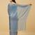 Blue beads and stones silk blend saree with blouse 