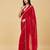 Red embellished zari satin heavy work saree with blouse 