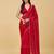 Red embellished zari satin heavy work saree with blouse 