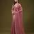 Rose embellished embroidered silk blend heavy work saree with blouse 