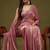Rose embellished embroidered silk blend heavy work saree with blouse 