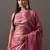 Magenta embellished zari silk blend saree with blouse with blouse 