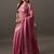 Magenta embellished zari silk blend saree with blouse with blouse 