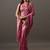 Magenta embellished zari silk blend saree with blouse with blouse 