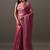 Magenta embellished zari silk blend saree with blouse with blouse 