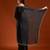 Black embellished sequinned satin heavy work saree with blouse 