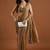 women olive green embellished silk blend sarees with blouse 