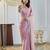 Lavender embellished beads and stones saree with blouse 