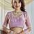 Lavender embellished beads and stones saree with blouse 