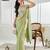 Olive embellished beads and stones saree with blouse 