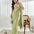 Olive embellished beads and stones saree with blouse 