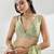 Olive embellished beads and stones saree with blouse 