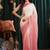 ombre beads and stones silk blend saree with blouse 