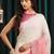 ombre beads and stones silk blend saree with blouse 