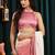 ombre beads and stones silk blend saree with blouse 