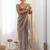 women embellished sequinned tissue designer saree with blouse 