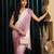 Colourblocked Beads and Stones Silk Blend Saree with blouse