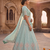 Sky Blue silk blend designer festival lehenga choli