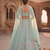 Sky Blue silk blend designer festival lehenga choli