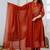Cotton anarkali printed kurti-pant-dupatta set