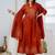 Cotton anarkali printed kurti-pant-dupatta set