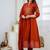 Cotton anarkali printed kurti-pant-dupatta set