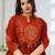 Cotton anarkali printed kurti-pant-dupatta set
