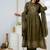 Cotton anarkali printed kurti-pant-dupatta set