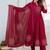 Cotton anarkali printed kurti-pant-dupatta set