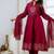 Cotton anarkali printed kurti-pant-dupatta set