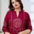 Cotton anarkali printed kurti-pant-dupatta set