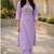 Cotton cambric straight kurti-pant set