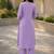 Cotton cambric straight kurti-pant set