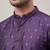    Men's Purple Kurta with Diamond Motif Print