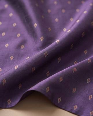    Men's Purple Kurta with Diamond Motif Print 4