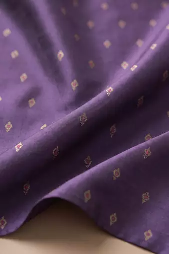    Men's Purple Kurta with Diamond Motif Print