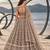 CHOCOLATE BROWN NET THREAD WITH ZARI AND SEQUINCE WORK FESTIVE LEHENGA CHOLI SET FOR WOMEN'S