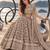 CHOCOLATE BROWN NET THREAD WITH ZARI AND SEQUINCE WORK FESTIVE LEHENGA CHOLI SET FOR WOMEN'S