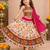Banjara India Kutch Work Embroidered Girls Lehenga Choli Set with Dupatta (CC-RJS) - White