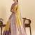 Yellow jari work silk blend saree with blouse