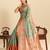 Pista green jari work silk blend saree with blouse
