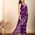 Purple meena kari work pure silk saree with blouse